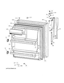 02 - Fresh Food Door parts for Ge Refrigerator MTX18GAZLRAA from AppliancePartsPros.com