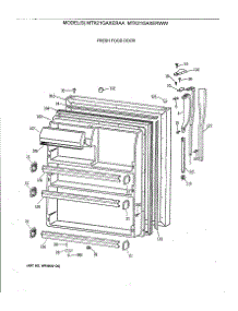 02 - Fresh Food Door parts for Ge Refrigerator MTK21GAXERAA from AppliancePartsPros.com