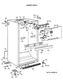03 - Cabinet Parts parts for Ge Refrigerator MTX18EASGRWH from AppliancePartsPros.com