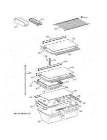 04 - Shelf Parts parts for Ge Refrigerator MTK21GAXMRWW from AppliancePartsPros.com