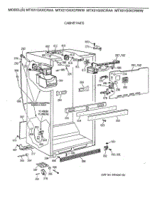 03 - Cabinet Parts parts for Ge Refrigerator MTX21GIXCRAA from AppliancePartsPros.com