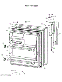 02 - Fresh Food Door parts for Ge Refrigerator MTX18LASGRWH from AppliancePartsPros.com