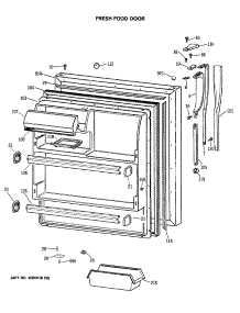 02 - Fresh Food Door parts for Ge Refrigerator MTE18EASSRWH from AppliancePartsPros.com