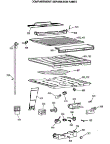 05 - Compartment Separator Parts parts for Ge Refrigerator MTE18EASSRWH from AppliancePartsPros.com