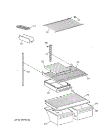 04 - Shelf Parts parts for Ge Refrigerator MTX18EAZKRWW from AppliancePartsPros.com