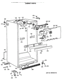03 - Cabinet Parts parts for Ge Refrigerator MTH18EASMRWH from AppliancePartsPros.com