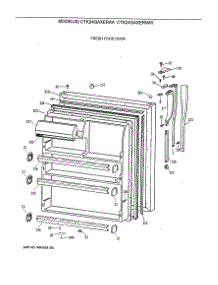 02 - Fresh Food Door parts for Ge Refrigerator CTK24GAXERWW from AppliancePartsPros.com