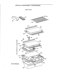 04 - Shelf Parts parts for Ge Refrigerator CTK24GAXERWW from AppliancePartsPros.com