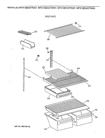 04 - Shelf Parts parts for Ge Refrigerator MTX18EAXFRAD from AppliancePartsPros.com