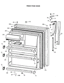 02 - Fresh Food Door parts for Ge Refrigerator MTX21EASMRAD from AppliancePartsPros.com