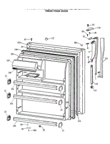 02 - Fresh Food Door parts for Ge Refrigerator MTH21GASRRAD from AppliancePartsPros.com