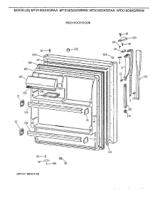 02 - Fresh Food Door parts for Ge Refrigerator MTX18GAXGRWW from AppliancePartsPros.com