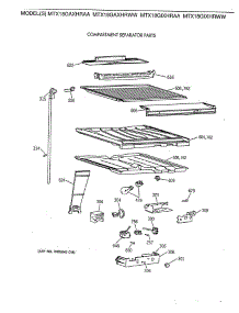 03 - Compartment Separator Parts parts for Ge Refrigerator MTX18GIXHRAA from AppliancePartsPros.com