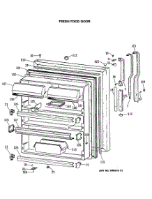 02 - Fresh Food Door parts for Ge Refrigerator TBC19JASPRAD from AppliancePartsPros.com