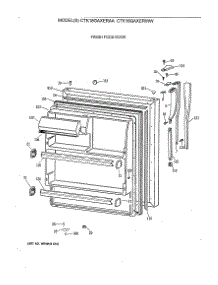 02 - Fresh Food Door parts for Ge Refrigerator CTK18GAXERAA from AppliancePartsPros.com