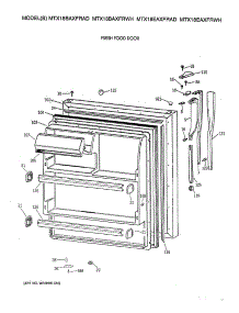 02 - Fresh Food Door parts for Ge Refrigerator MTX18EAXFRWH from AppliancePartsPros.com