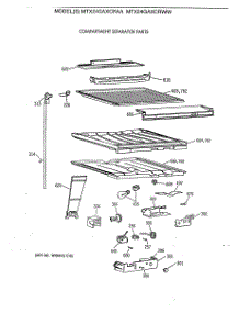 05 - Compartment Separator Parts parts for Ge Refrigerator MTX24GAXCRAA from AppliancePartsPros.com
