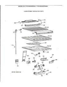 05 - Compartment Separator Parts parts for Ge Refrigerator CTK18GAXERWW from AppliancePartsPros.com