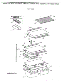 06 - Shelf Parts parts for Ge Refrigerator MTX18GAXHRWW from AppliancePartsPros.com