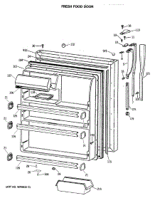 02 - Fresh Food Door parts for Ge Refrigerator MTX24GASKRWH from AppliancePartsPros.com