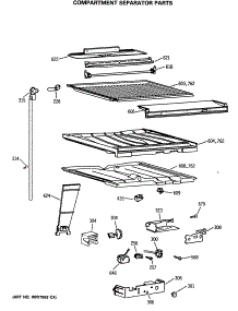 05 - Compartment Separator Parts parts for Ge Refrigerator MTX24GASKRWH from AppliancePartsPros.com