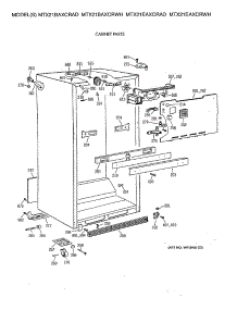 03 - Cabinet Parts parts for Ge Refrigerator MTX21EAXCRAD from AppliancePartsPros.com