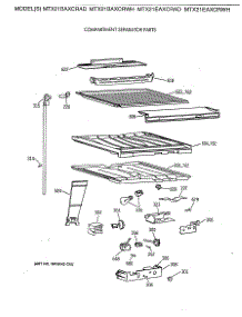 05 - Compartment Separator Parts parts for Ge Refrigerator MTX21EAXCRWH from AppliancePartsPros.com