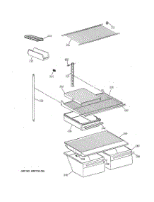04 - Shelf Parts parts for Ge Refrigerator MTG18EAXMRWH from AppliancePartsPros.com