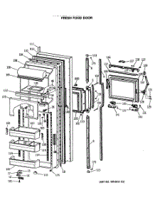02 - Fresh Food Door parts for Ge Refrigerator MSG27DHSCWH from AppliancePartsPros.com