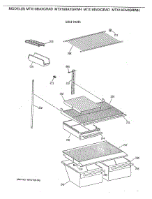 04 - Shelf Parts parts for Ge Refrigerator MTX18BAXGRWH from AppliancePartsPros.com