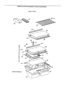 04 - Shelf Parts parts for Ge Refrigerator MTK21GAXERWW from AppliancePartsPros.com