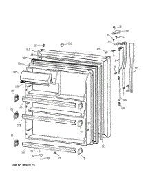 02 - Fresh Food Door parts for Ge Refrigerator CTT21GAXGRAA from AppliancePartsPros.com