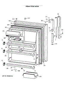 02 - Fresh Food Door parts for Ge Refrigerator TBE24JASHRWH from AppliancePartsPros.com