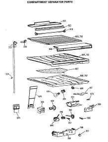05 - Compartment Separator Parts parts for Ge Refrigerator TBE24JASHRWH from AppliancePartsPros.com