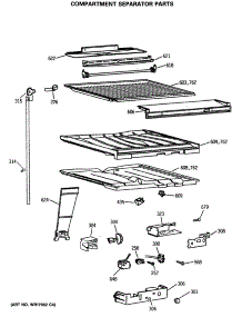 05 - Compartment Separator Parts parts for Ge Refrigerator MTX18EASARWH from AppliancePartsPros.com