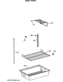 04 - Shelf Parts parts for Ge Refrigerator MTX18LASGRAD from AppliancePartsPros.com