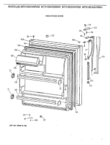 02 - Fresh Food Door parts for Ge Refrigerator MTX18BAXHRAD from AppliancePartsPros.com