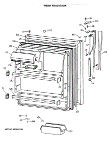 02 - Fresh Food Door parts for Ge Refrigerator MTH18EASMRAD from AppliancePartsPros.com