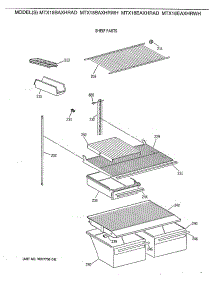 04 - Shelf Parts parts for Ge Refrigerator MTX18EAXHRAD from AppliancePartsPros.com
