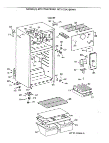 02 - Cabinet parts for Ge Refrigerator MTX17BAYBRWH from AppliancePartsPros.com