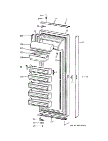 02 - Fresh Food Door parts for Ge Refrigerator BISB42ELD from AppliancePartsPros.com