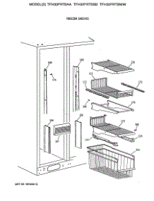 04 - Freezer Shelves parts for Ge Refrigerator TFH30PRTBAA from AppliancePartsPros.com