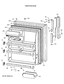 02 - Fresh Food Door parts for Ge Refrigerator TBX21JISYRAD from AppliancePartsPros.com