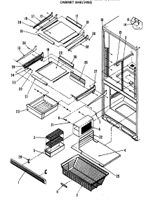04 - Cabinet Shelving parts for Ge Refrigerator TCX22ZASBR from AppliancePartsPros.com