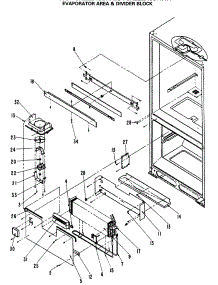 07 - Evaporator Area & Divider Block parts for Ge Refrigerator TCX22ZASBR from AppliancePartsPros.com