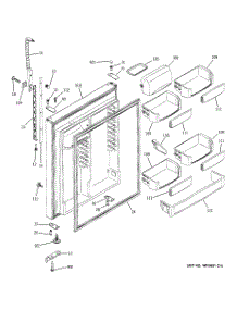 02 - Fresh Food Door parts for Ge Refrigerator PTS22LBNARWW from AppliancePartsPros.com