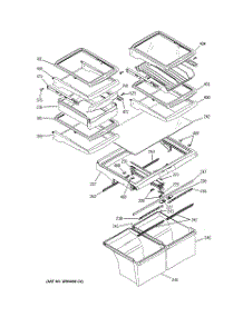 06 - Fresh Food Shelves parts for Ge Refrigerator GTS22QBNARBB from AppliancePartsPros.com
