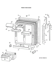 03 - Fresh Food Door parts for Ge Refrigerator TBX22PCSNRWW from AppliancePartsPros.com