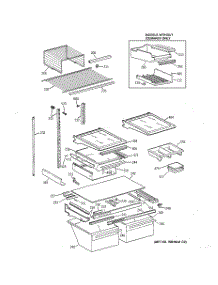 04 - Shelf Parts parts for Ge Refrigerator TBX25PAXBRWW from AppliancePartsPros.com