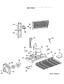 08 - Unit Parts parts for Ge Refrigerator TBX25PCSJRBB from AppliancePartsPros.com